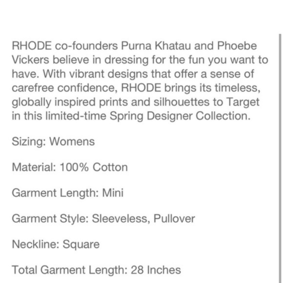 RHODE X Target Large Zinnia Floral Tiered Mini Dress Various Sizes NEW! - Picture 5 of 10